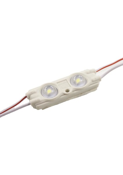 2'li Mercekli Mini Modül LED - Beyaz 12V 0.72W