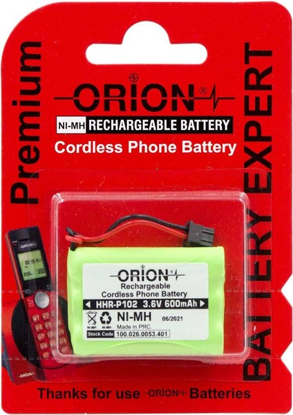 HHR-P102 3.6V 600 mAh Telsiz Telefon Pili