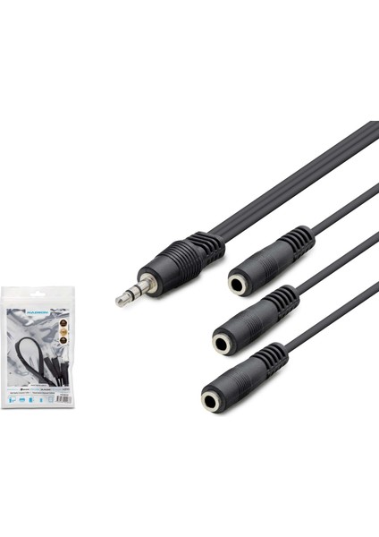 HDX1023(4633) AUX To 3AUX Kablo M/3f 30 cm