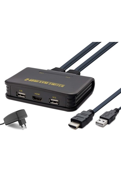 HDX1271(248) Swıtch Kvm HDMI USB 2 Port 2 Giriş 1 Çıkış