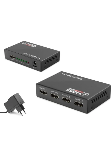 HDX1286(205K) Splitter HDMI 1.4V 1080P 3D 1 Giriş 4 Çıkış