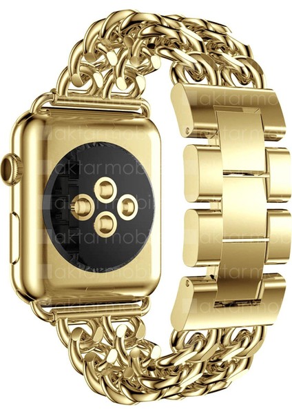 Apple Watch 7 6 Se 5 4 3 2 1 - 42 / 44 / 45 mm Uyumlu Zincirli Metal Kordon Zincir Tasarım Kayış fiyatları