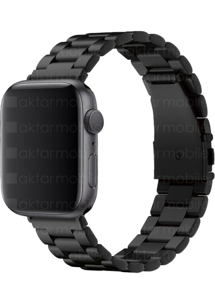 Apple Watch 7 6 Se 5 4 3 2 1 - 42 / 44 / 45 mm Uyumlu Metal Kordon Premium Paslanmaz Çelik Kayış modelleri