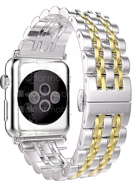 Apple Watch 7 6 Se 5 4 3 2 1 - 38 / 40 / 41 mm Uyumlu Metal Kordon Premium Paslanmaz Çelik Kayış fiyatları