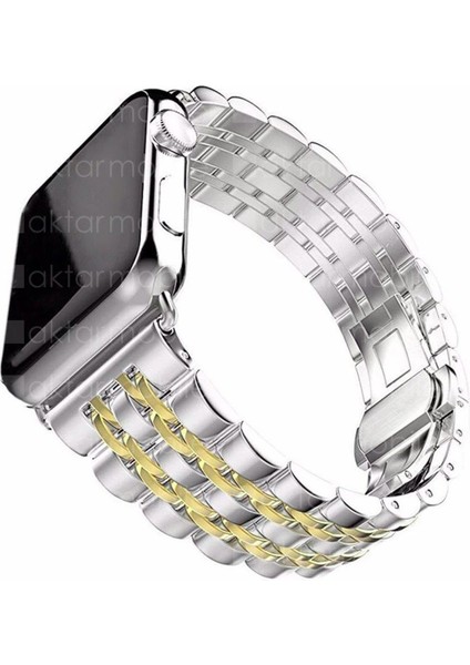 Apple Watch 7 6 Se 5 4 3 2 1 - 38 / 40 / 41 mm Uyumlu Metal Kordon Premium Paslanmaz Çelik Kayış modelleri