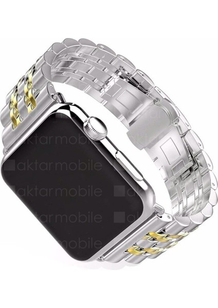 Apple Watch 7 6 Se 5 4 3 2 1 - 38 / 40 / 41 mm Uyumlu Metal Kordon Premium Paslanmaz Çelik Kayış fırsatları