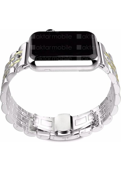 Apple Watch 7 6 Se 5 4 3 2 1 - 38 / 40 / 41 mm Uyumlu Metal Kordon Premium Paslanmaz Çelik Kayış indirimleri