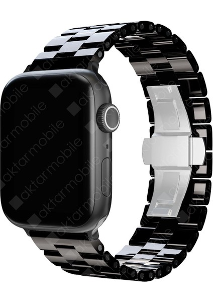 Apple Watch 7 6 Se 5 4 3 2 1 - 38 / 40 / 41 mm Uyumlu Seramik Kordon Premium Seramik Kayış
