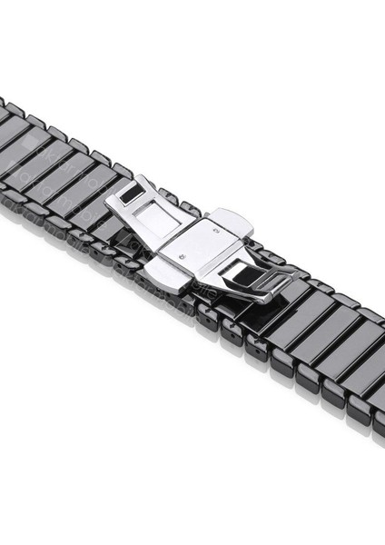 Apple Watch 7 6 Se 5 4 3 2 1 - 38 / 40 / 41 mm Uyumlu Seramik Kordon Baklalı Premium Seramik Kayış