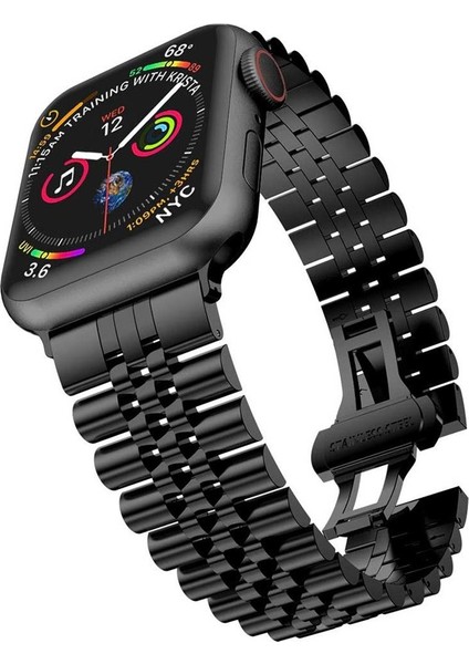 Apple Watch 7 6 Se 5 4 3 2 1 - 42 / 44 / 45 mm Uyumlu Metal Kordon Rolex Style Kayış Jubilee Bilezik fiyatları