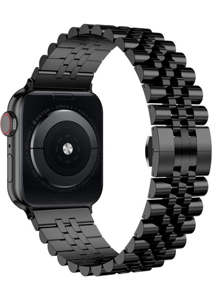 Apple Watch 7 6 Se 5 4 3 2 1 - 42 / 44 / 45 mm Uyumlu Metal Kordon Rolex Style Kayış Jubilee Bilezik modelleri