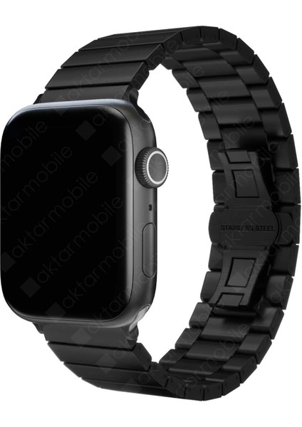 Apple Watch 7 6 Se 5 4 3 2 1 - 42 / 44 / 45 mm Uyumlu Metal Kordon Premium Paslanmaz Çelik Kayış modelleri