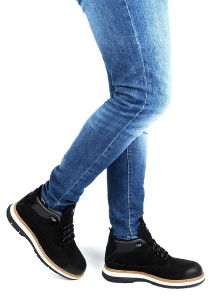 77534 Siyah Nubuk %100 Deri Kışık Erkek Bot fiyatları