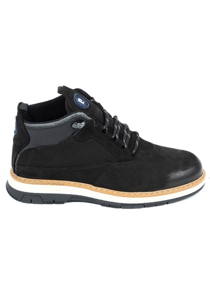 77534 Siyah Nubuk %100 Deri Kışık Erkek Bot modelleri
