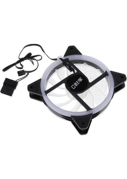 1pack 12 cm LED Pc Fan Soğutucu Bilgisayar Soğutma Için 4 Pin 1100RPM-RENKLI 4 Renkli Işık Döngü