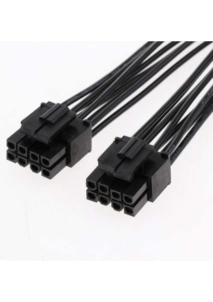 8pin Kadın Çift 8pin (4 + 4) Erkek 18AWG Cpu Güç Power Splitter Kablosu