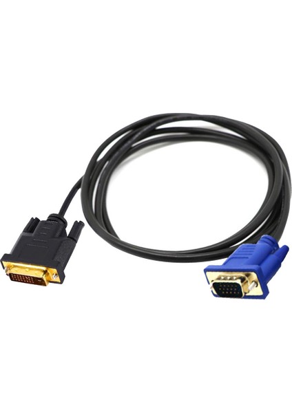 23 cm Çift Bağlantı Dvı-I (24 + 5 Pin) Erkek VGA Erkek Kablo Adaptörü Dönüştürücü
