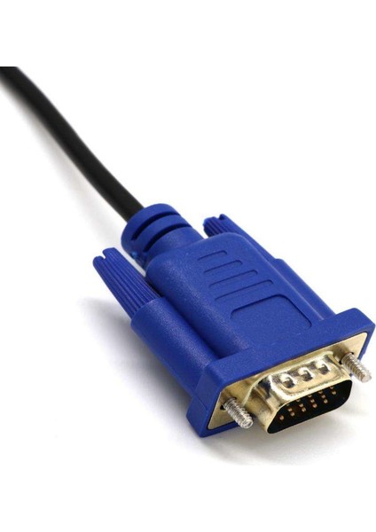 23 cm Çift Bağlantı Dvı-I (24 + 5 Pin) Erkek VGA Erkek Kablo Adaptörü Dönüştürücü