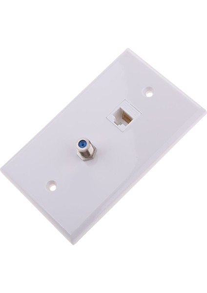 Koaksiyel F Konnektör Ethernet Ağ Duvar Plakası Soket Çıkışı fırsatları