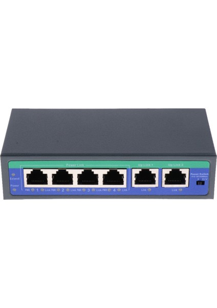 6ports Enjektör Gücü Ethernet Poe Anahtarı 4,5 + / 7,8- Destek 12 V 24 V 48V