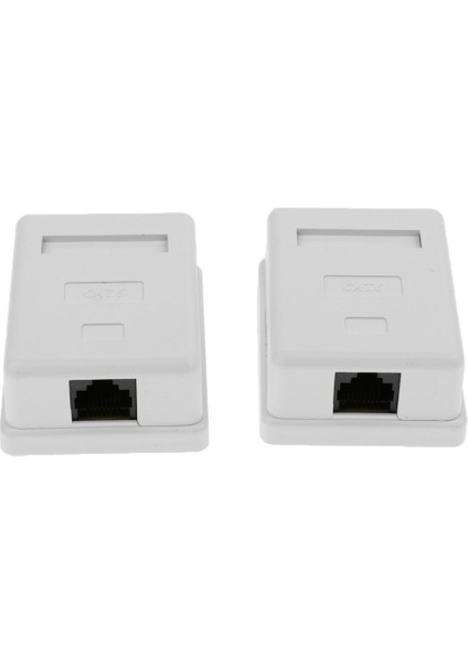 2 Adet 1-Port Cat6 Duvar Yüzey Dağı Kompakt Kutu Ağ Internet Kablosu(Yurt Dışından)