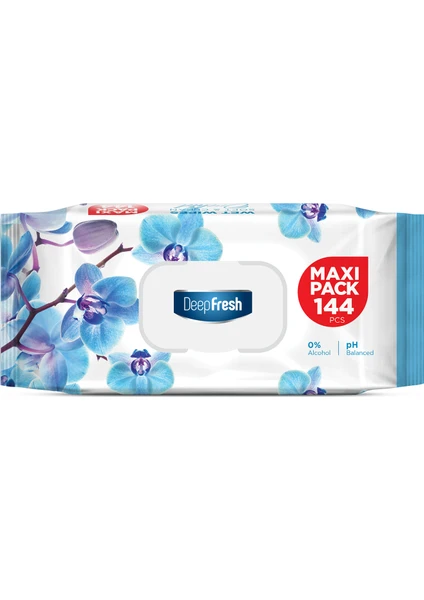 Deep Fresh Maxi Pack Islak Mendil Orkide 144 Yaprak