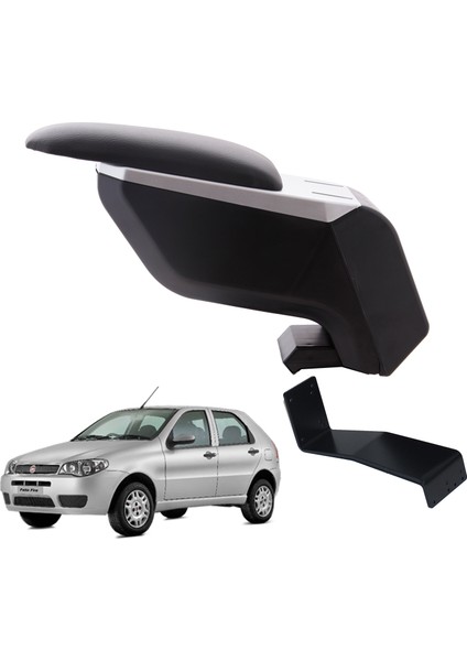 Fiat Palio 2003 Delmesiz Çelik Ayaklı Gri-Siyah Kolçak Kol Dayama