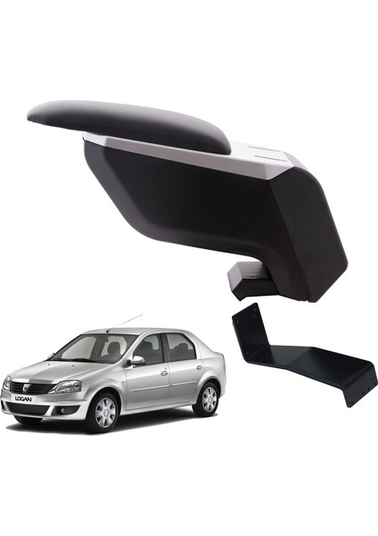 Dacia Logan Sedan 2008 Delmesiz Çelik Ayaklı Gri-Siyah Kolçak Kol Dayama
