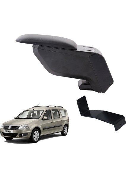3 Tıkla Dacia Logan Mcv 2006 Delmesiz Çelik Ayaklı Siyah Kolçak Kol Dayama