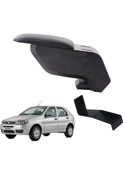Fiat Palio 2006 Delmesiz Çelik Ayaklı Siyah Kolçak Kol Dayama