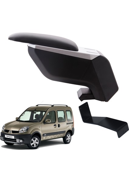 Renault Kangoo 2006 Delmesiz Çelik Ayaklı Gri-Siyah Kolçak Kol Dayama