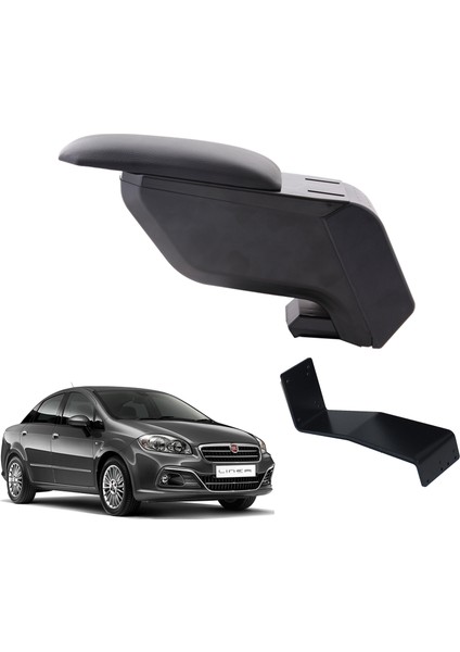 Fiat Linea 2010 Delmesiz Çelik Ayaklı Siyah Kolçak Kol Dayama