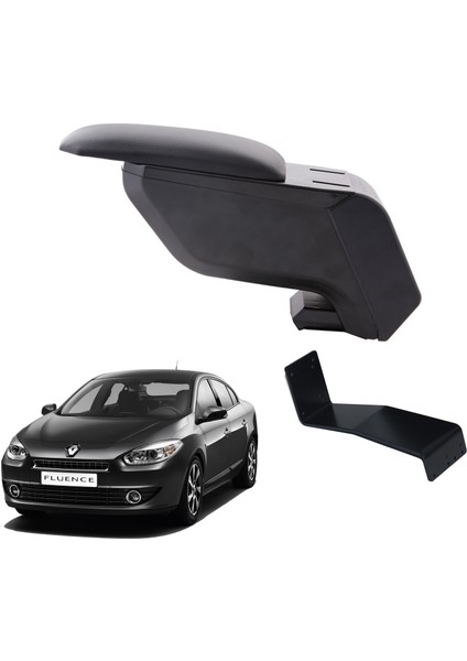 Renault Fluence 2012 Delmesiz Çelik Ayaklı Siyah Kolçak Kol Dayama