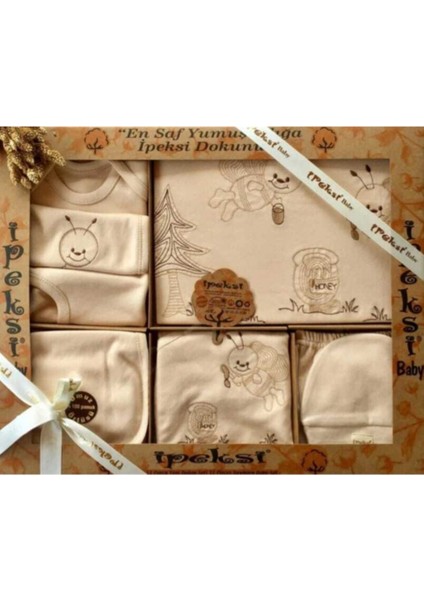 Yeni Doğan Erkek Kız Bebek Zıbın Seti 11'li Organik 0-4 Ay Hastane Çıkış