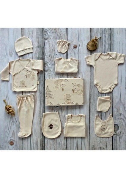 Yeni Doğan Erkek Kız Bebek Zıbın Seti 11'li Organik 0-4 Ay Hastane Çıkış modelleri