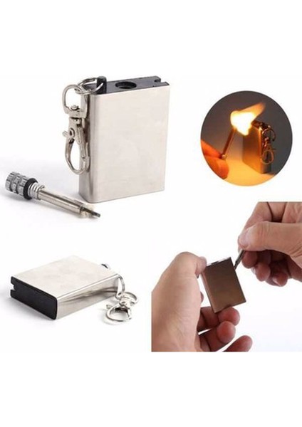 Zippo Benziniyle Çalışan Metal Kibrit Çakmak Kamp Ateş Başlatıcı