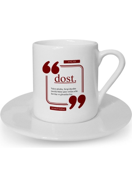 Kişiye Özel Dost Türk Kahvesi Fincanı - 4