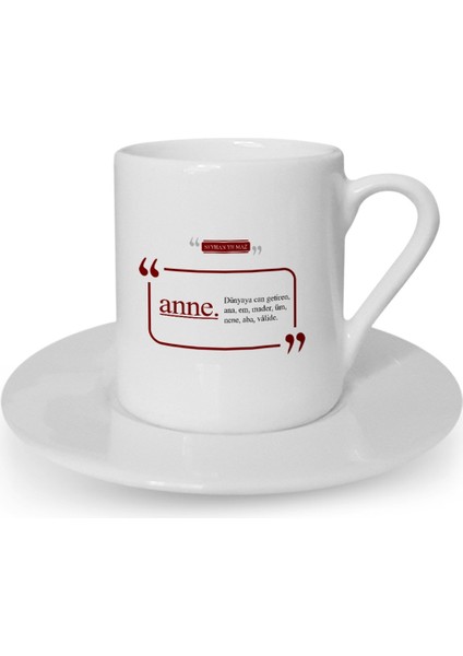 Kişiye Özel Anne Türk Kahvesi Fincanı - 1-2
