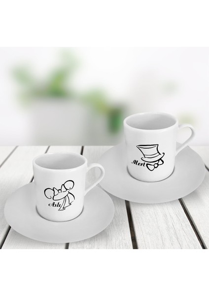 Kişiye Özel Ikili Türk Kahvesi Fincanı Takımı - 8