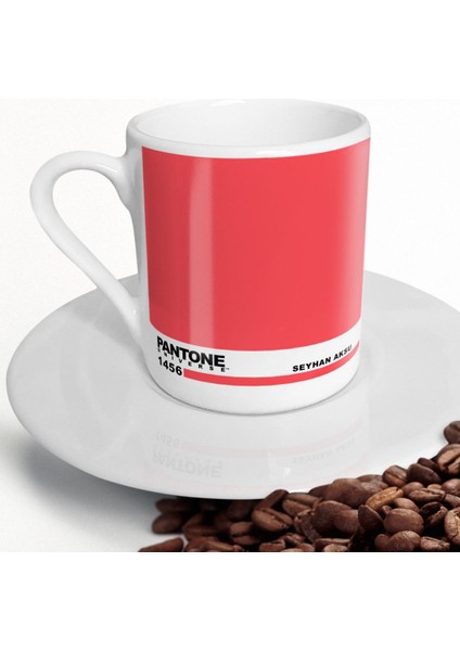 Kişiye Özel Isimli Pantone 1456 Kahve Fincanı