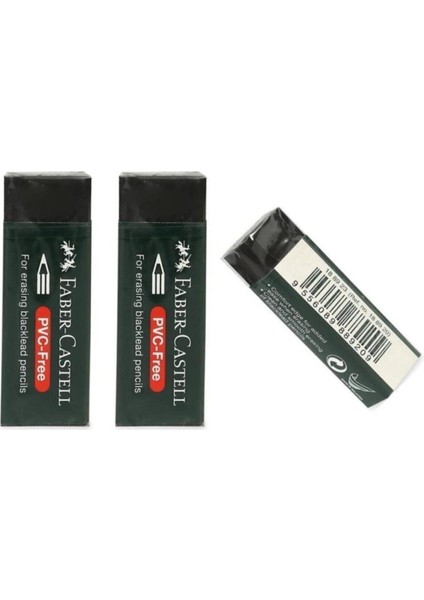 Pvc Free No:20 Büyük Boy Silgi Siyah 3'lü fiyatları