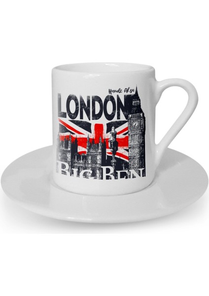 Kişiye Özel London Tasarımlı Türk Kahvesi Fincanı - 3