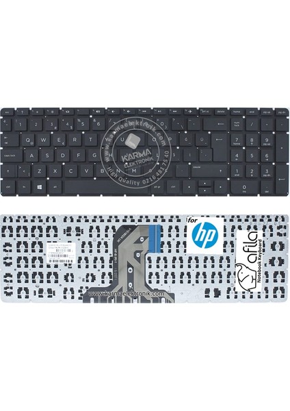 Hp 15-AC106NT, 15-AC113NT, 15-AC114NT Notebook Klavyesi (Siyah Tr)