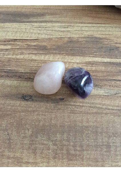 Ikili Enerji Taşı Ametist ve Pembe Kuvars