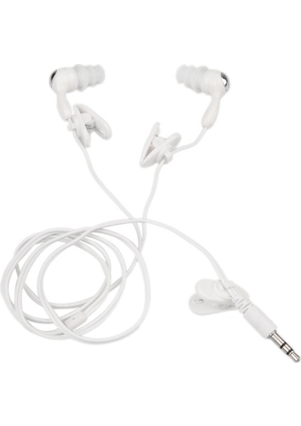 3.5mm Su Geçirmez Kulaklık Kulaklık Stereo Mp3 Radyo Ipod Beyaz Için Yüzme(Yurt Dışından)