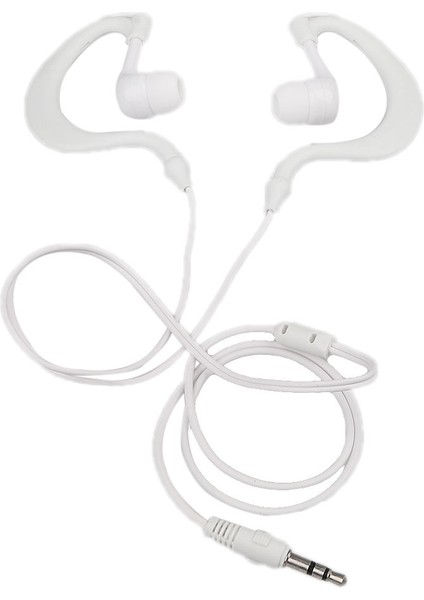 3.5mm Earhook Su Geçirmez Spor / Koşu / Açık Havada Kulaklık Kulaklık Kulak Kulaklık Kulaklık Iphone Samsung Ipod Mp3 Mp4 ve Diğer 3.5mm Jack Cihazları Beyaz(Yurt Dışından)