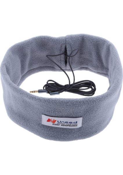 3.5mm Kablolu Kulaklık ve Uyku Göz Maskesi - Gri (Yurt Dışından)