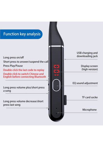 Mıc ile Bluetooth Kulaklık Kablosuz Boyun Bandı Kulaklıklar 100HRS Playtime modelleri