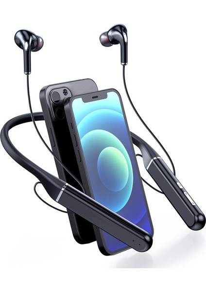 Mıc ile Bluetooth Kulaklık Kablosuz Boyun Bandı Kulaklıklar 100HRS Playtime indirimleri