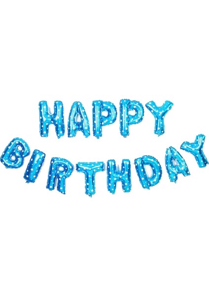 Partipan Happy Birthday Folyo Balon Mavi
